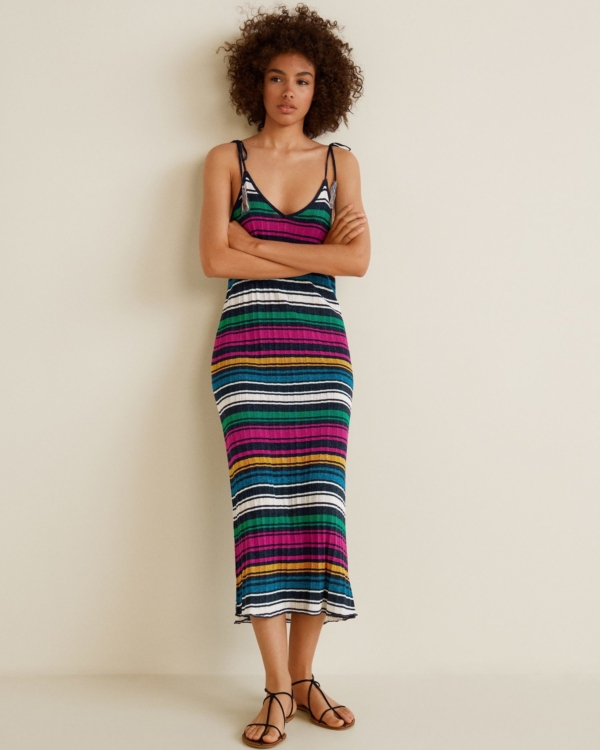 Metallic cotton dress